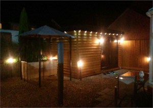 Pergola to Man Cave Conversion Night